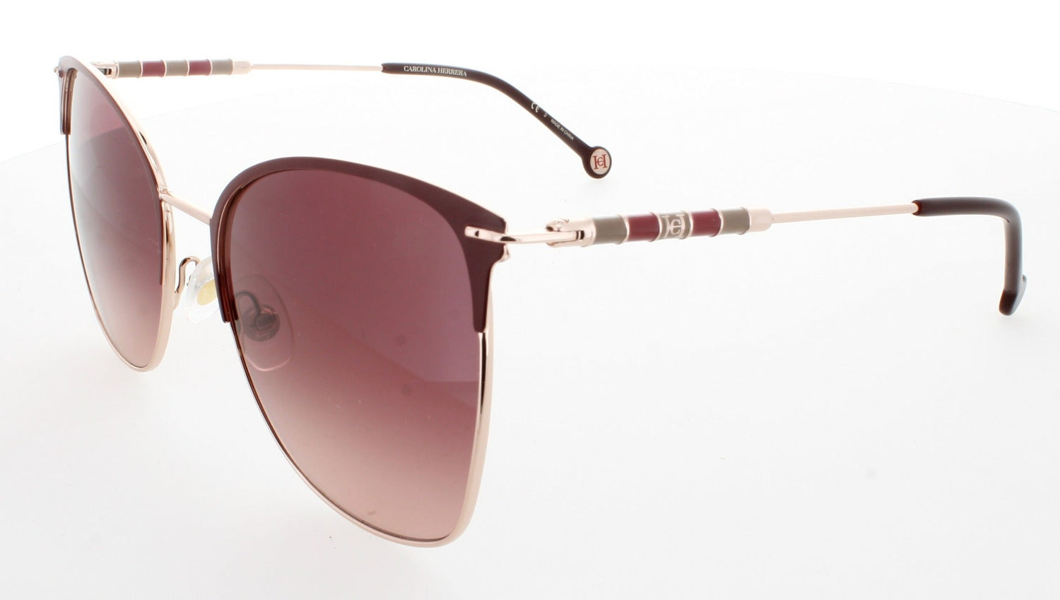 CAROLINA HERRERA CH 0036/S Frame BURGUNDY GOLD Lens PINK SHADED