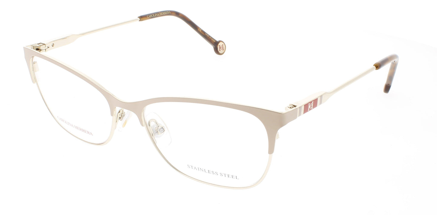 CAROLINA HERRERA CH 0074 Frame GOLD NUDE Lens DEMO