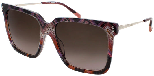 MISSONI MIS 0107/S Frame PINK VIOLET PATTERN Lens BROWN GRADIENT