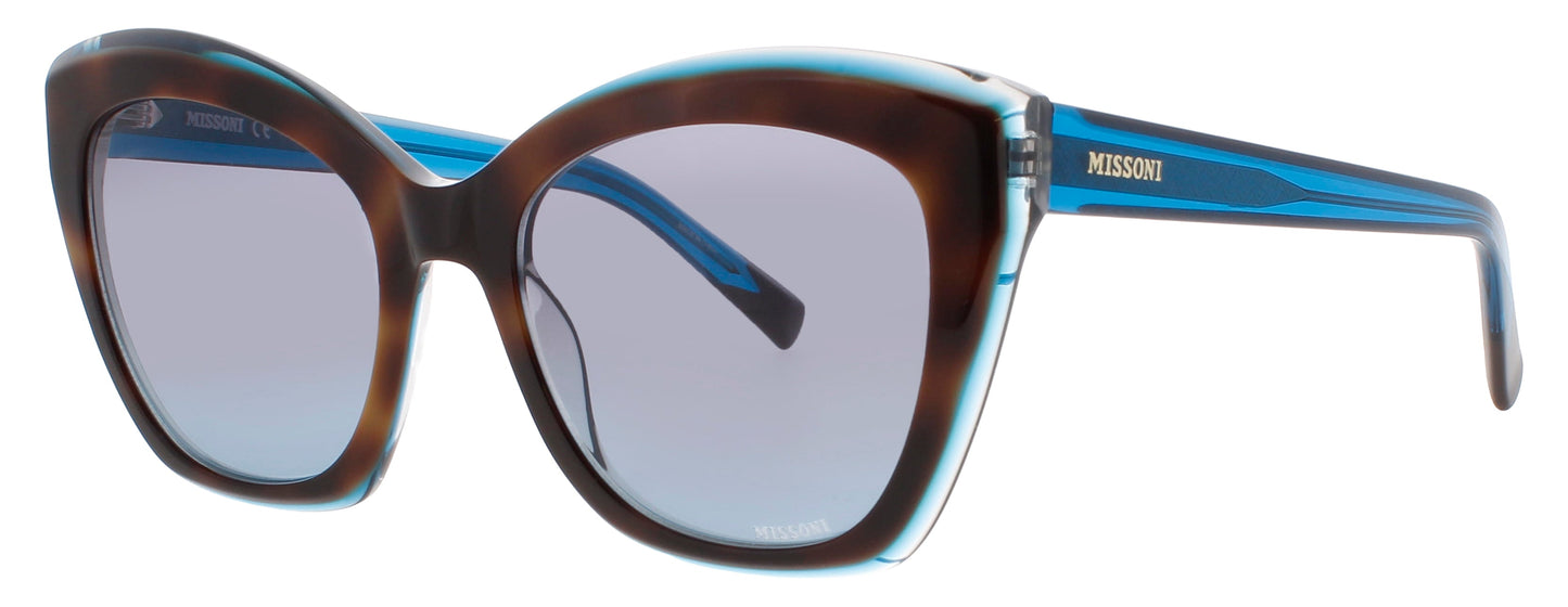 MISSONI MIS-0112/S Frame HAVANA / TURQUOISE Lens GREY / BLUE GRADIENT
