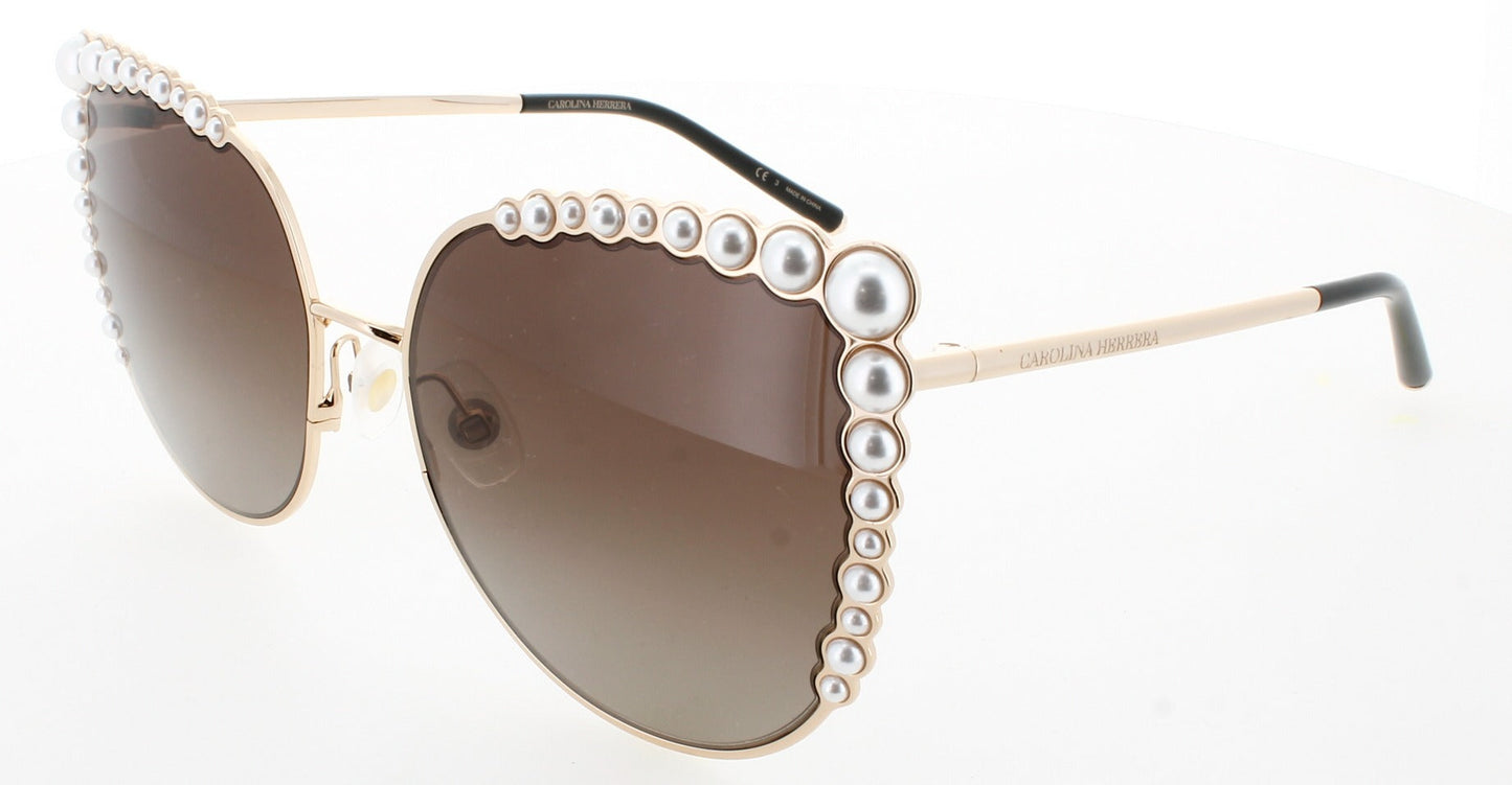 CAROLINA HERRERA HER 0076/S Frame ROSE GOLD Lens BROWN SHADED