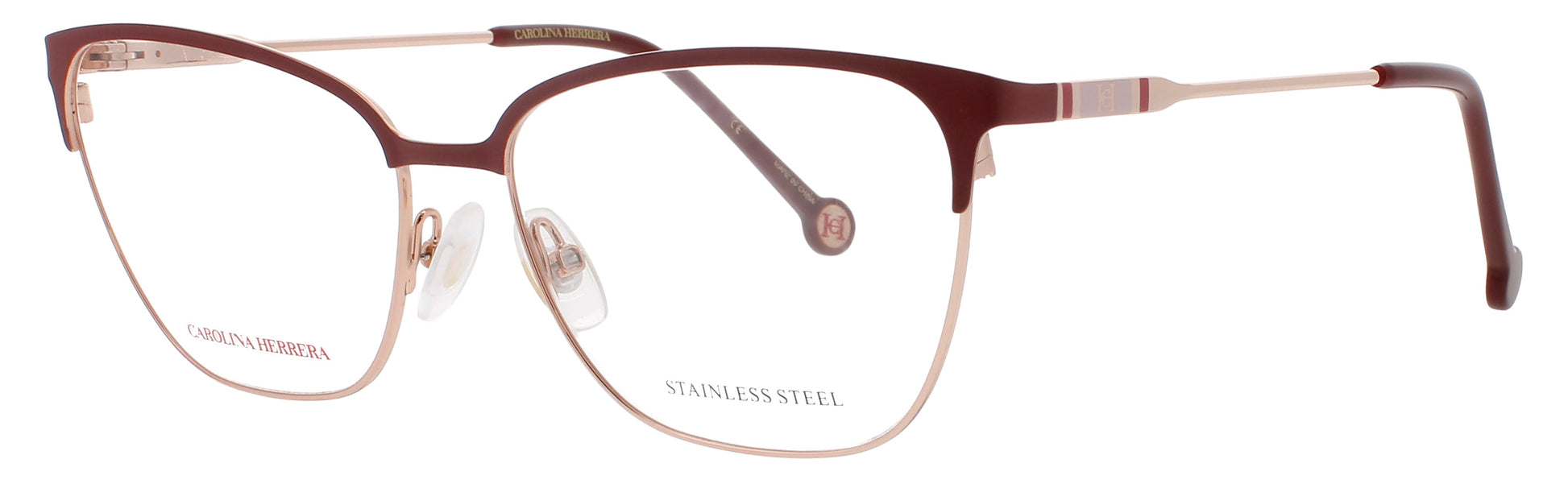 CAROLINA HERRERA HER 0119 Frame GOLD/BURGUNDY Lens DEMO