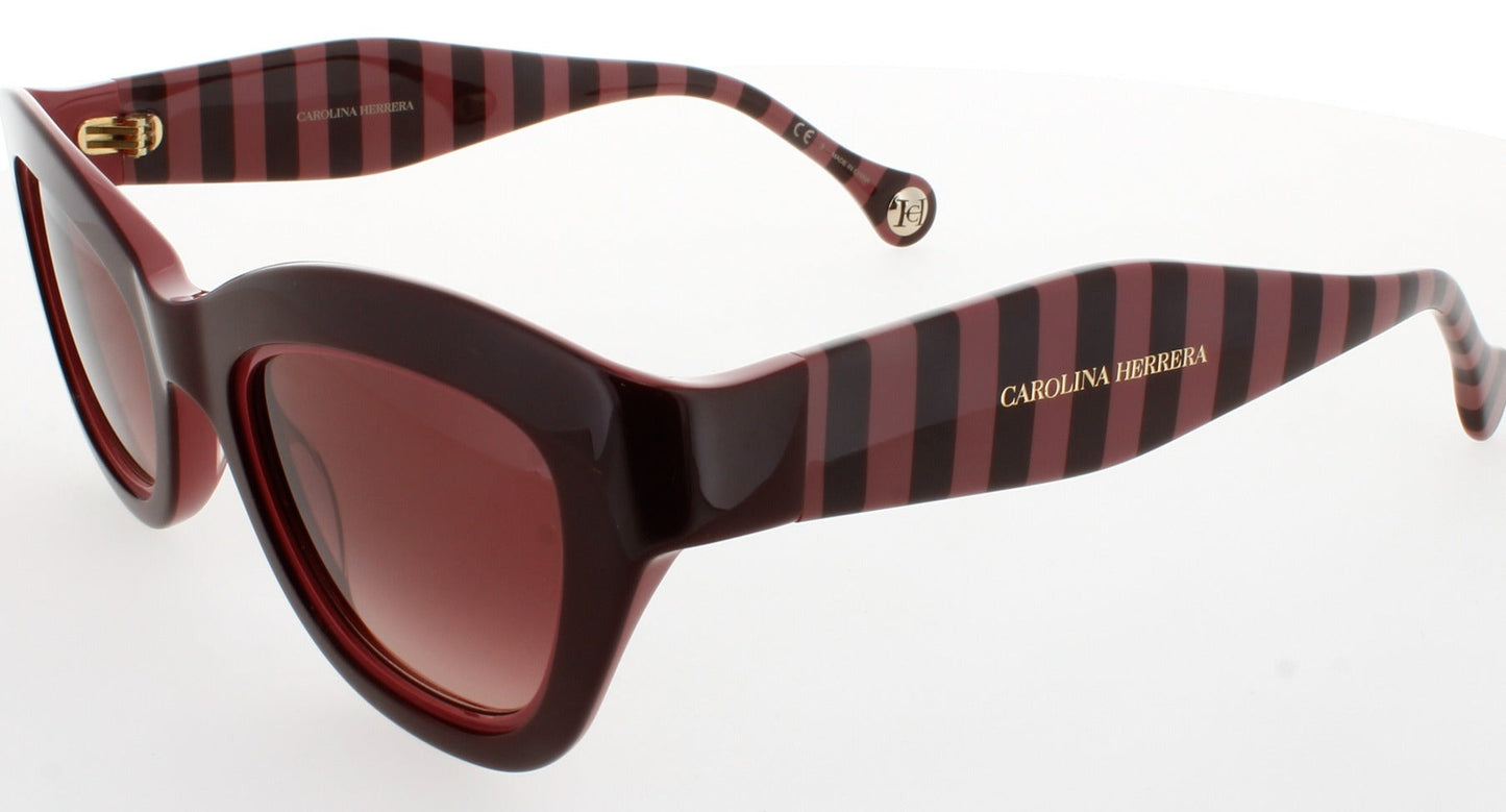 CAROLINA HERRERA HER 0086/S Frame BURGUNDY PINK Lens PINK SHADED