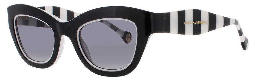 CAROLINA HERRERA 086/S Frame BLACK / WHITE Lens SMOKE