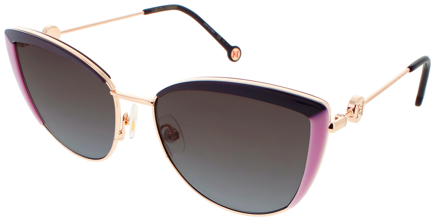 CAROLINA HERRERA HER 0112/S Frame VIOLET/LILAC Lens BROWN VIOLET SHADED