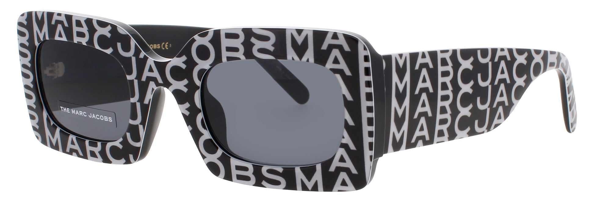 MARC JACOBS MARC-488/N/S Frame BLACK / WHITE Lens GREY