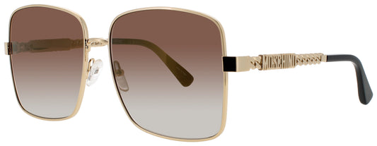 MOSCHINO MOS144/G/S Frame ROSE GOLD Lens BROWN GRADIENT GOLD MIRROR