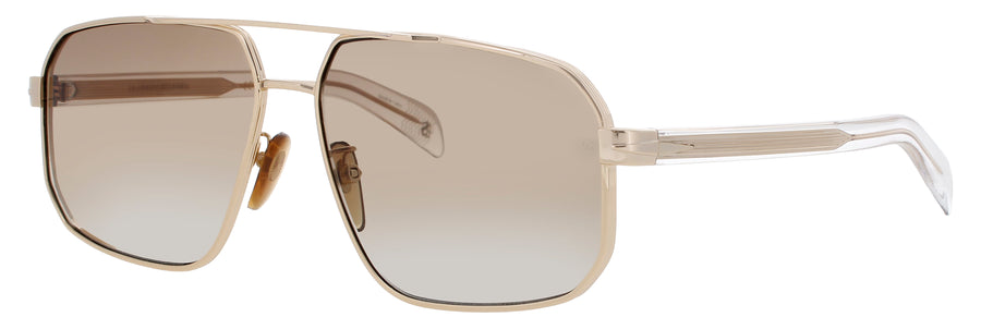 DAVID BECKHAM DB 7102/S Frame GOLD CRYSTAL Lens BROWN TINT