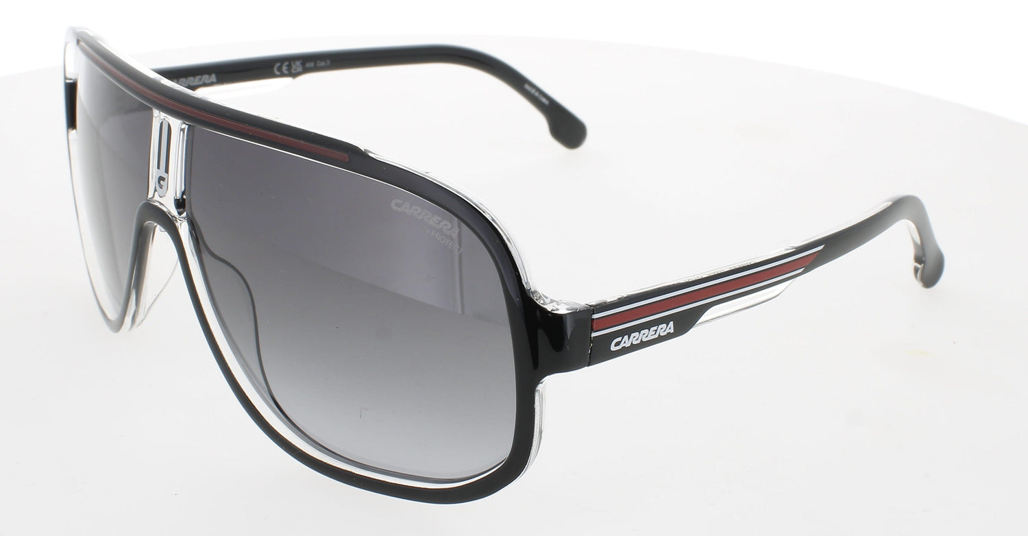 CARRERA 1058/S Frame BLACK RED Lens DARK GREY GRADIENT