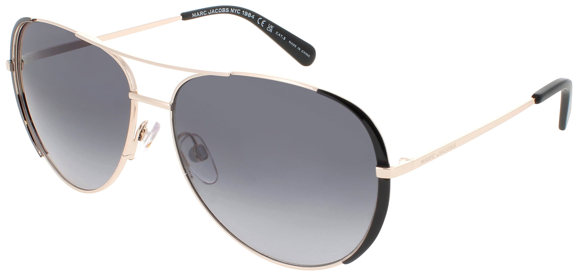 MARC JACOBS MARC 686/S Frame GOLD BLACK Lens DARK GREY GRADIENT