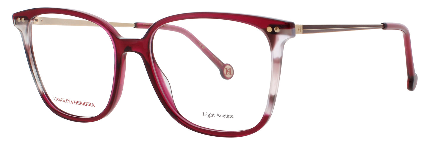 CAROLINA HERRERA HER 0165 Frame BURGUNDY/HAVANA Lens DEMO