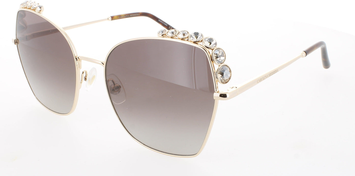 CAROLINA HERRERA CH-0145/S Frame ROSE GOLD Lens BROWN