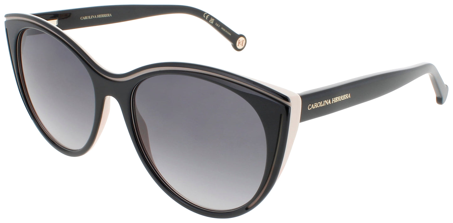 CAROLINA HERRERA HER 0142/S Frame BLACK NUDE Lens DARK GREY GRADIENT