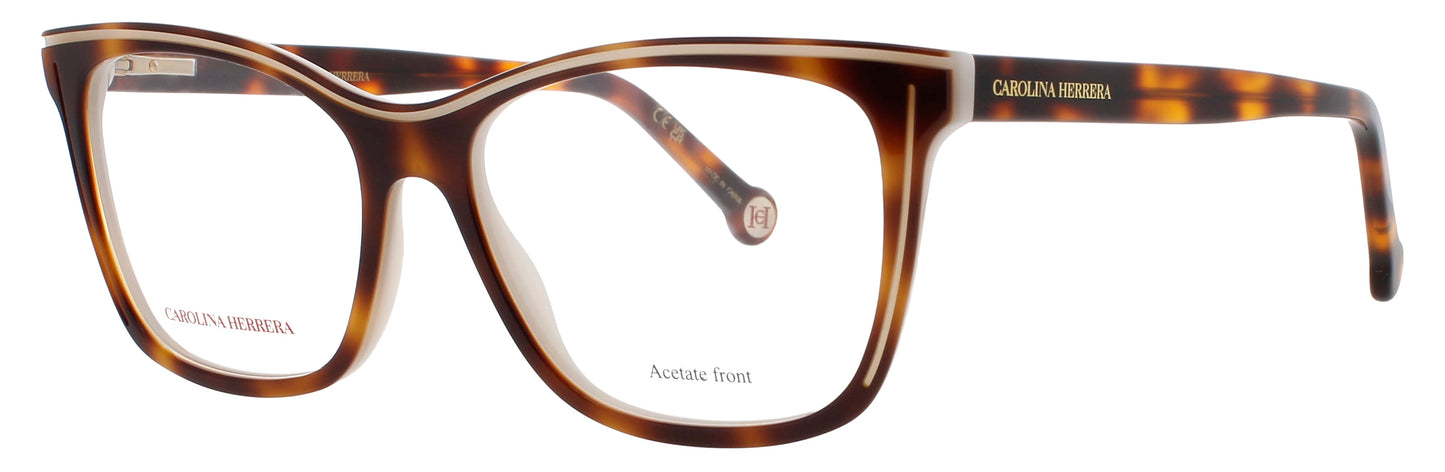 CAROLINA HERRERA HER 0172 Frame HAVANA/WHITE Lens DEMO
