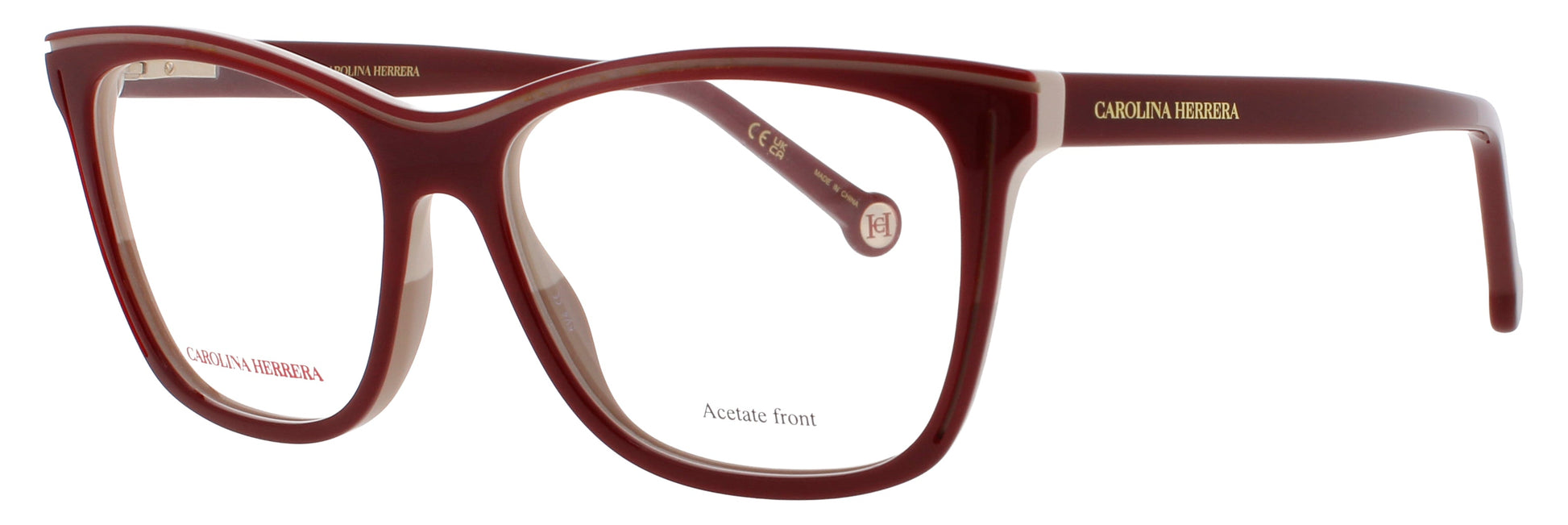 CAROLINA HERRERA HER 0172 Frame BURGUNDY/BEIGE Lens DEMO