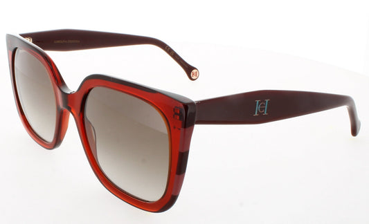 CAROLINA HERRERA HER 0128/S Frame BURGUNDY RED Lens BROWN SHADED