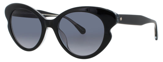 KATE SPADE ELINA/G/S Frame BLACK Lens DARK GREY FLASH