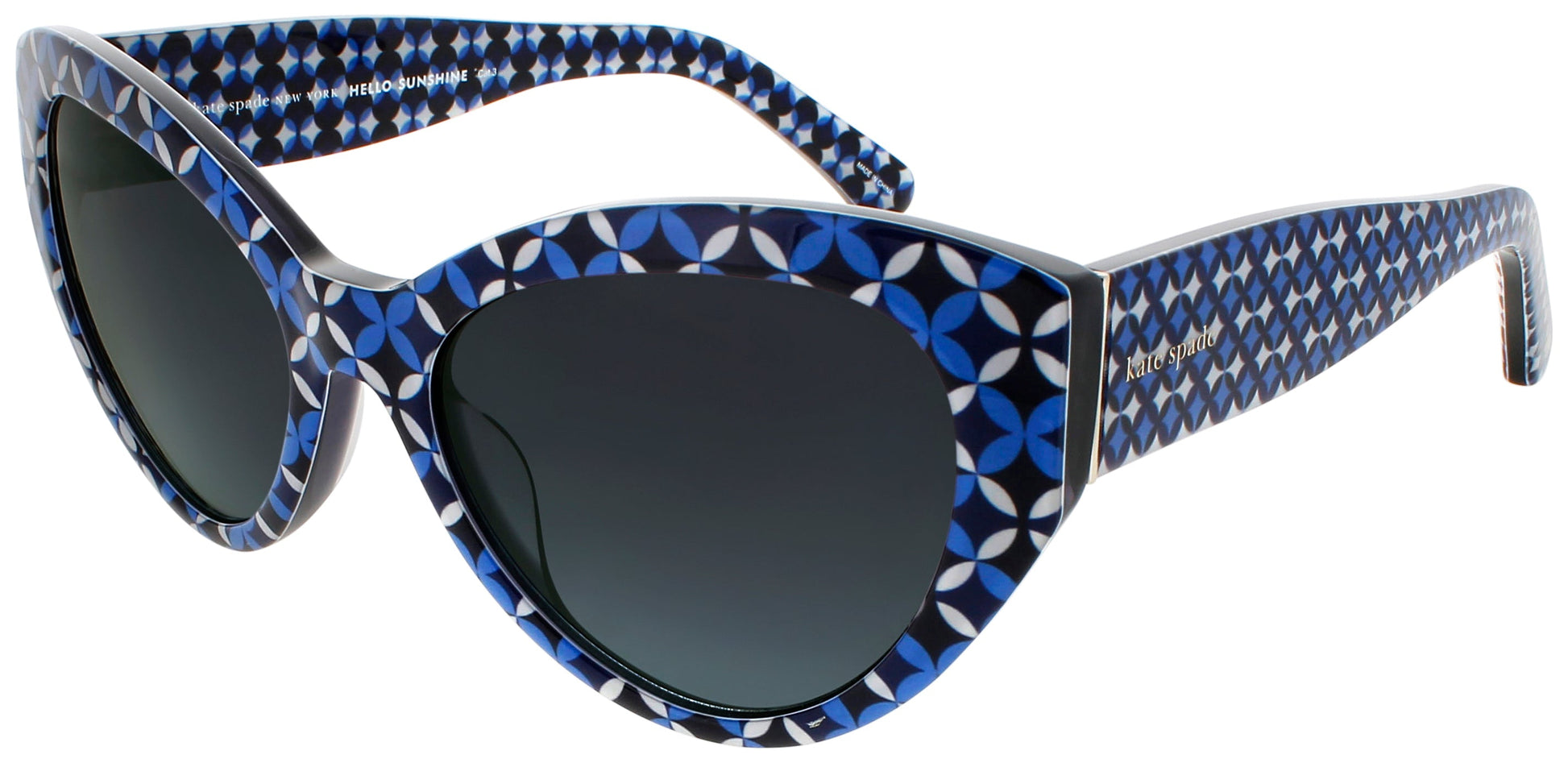 KATE SPADE PAISLEIGH/S Frame BLUE PATTERN Lens DARK GREY GRADIENT
