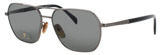 DAVID BECKHAM DB-1128/G/S Frame DARK RUTHENIUM / BLACK Lens SMOKE POLARIZED