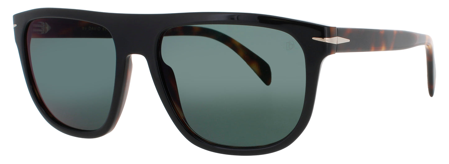DAVID BECKHAM 7111/S Frame BLACK HAVANA Lens GREEN POLARIZED