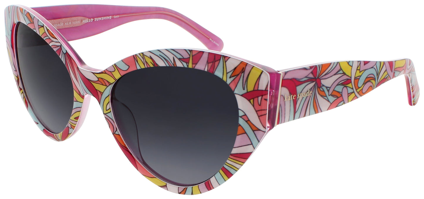 KATE SPADE PAISLEIGH/S Frame PINK PATTERN Lens DARK GREY GRADIENT