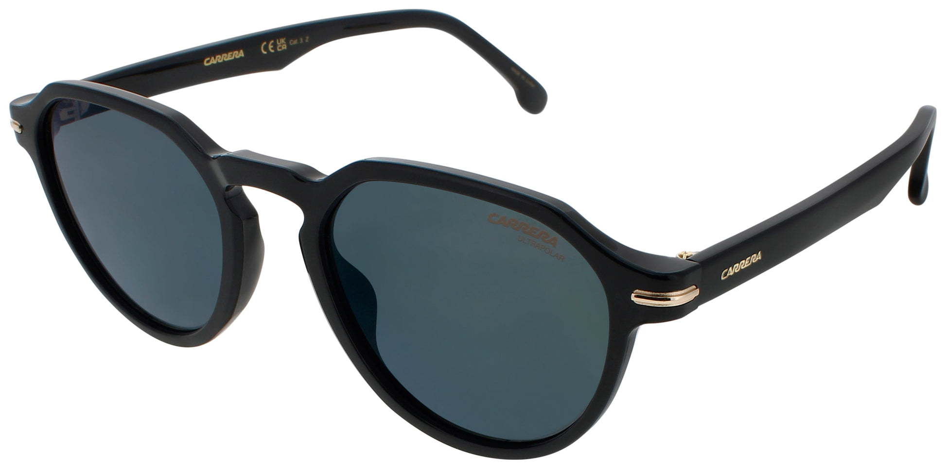 CARRERA 314/S Frame BLACK Lens GREEN SHADED GREY POLARIZED MIRROR