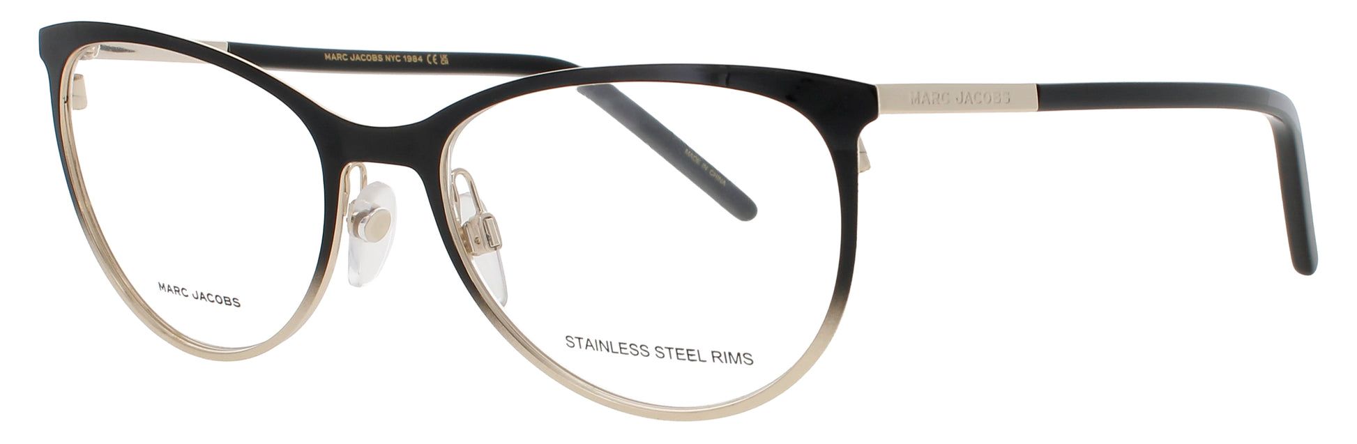 MARC JACOBS MARC 708 Frame BLACK / GOLD Lens DEMO