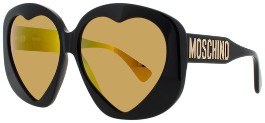 MOSCHINO MOS152/S Frame BLACK Lens YELLOW BROWN MIRROR