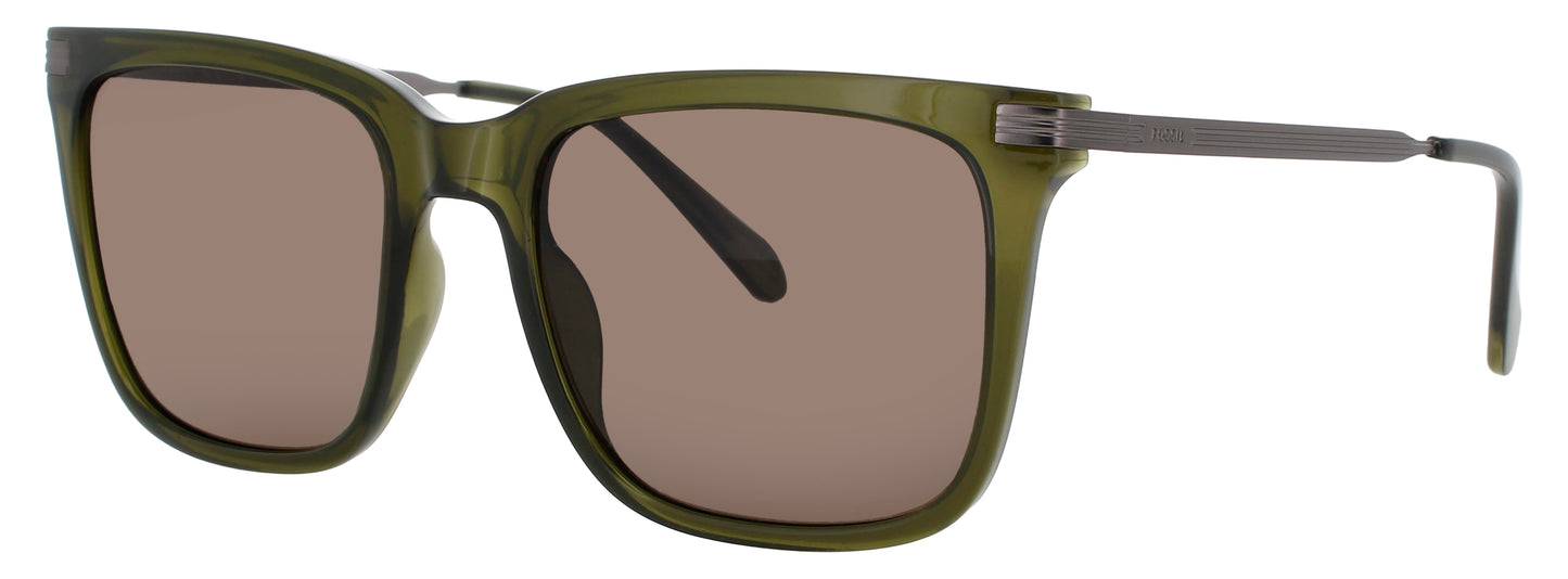 FOSSIL FOS 3152/G/S Frame CRYSTAL GREEN Lens BROWN TINT