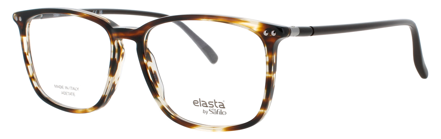 ELASTA E-8004 Frame STRIPED BLACK / WHITE Lens DEMO