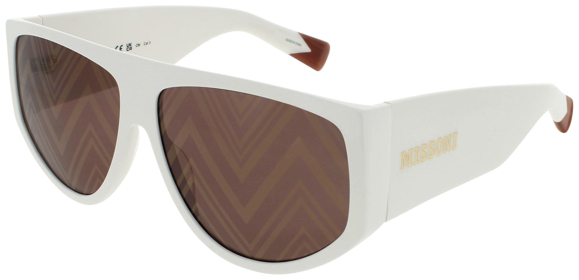 MISSONI MIS 0165/S Frame IVORY Lens BROWN MIRROR GOLD