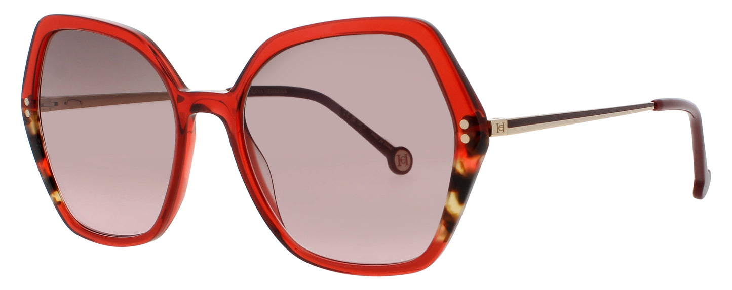 CAROLINA HERRERA HER 0185/S Frame BURGUNDY/HAVANA Lens BROWN/PINK