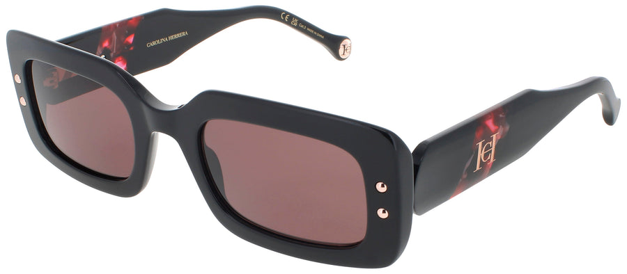 CAROLINA HERRERA HER 0187/S Frame BLACK BURGUNDY Lens PINK