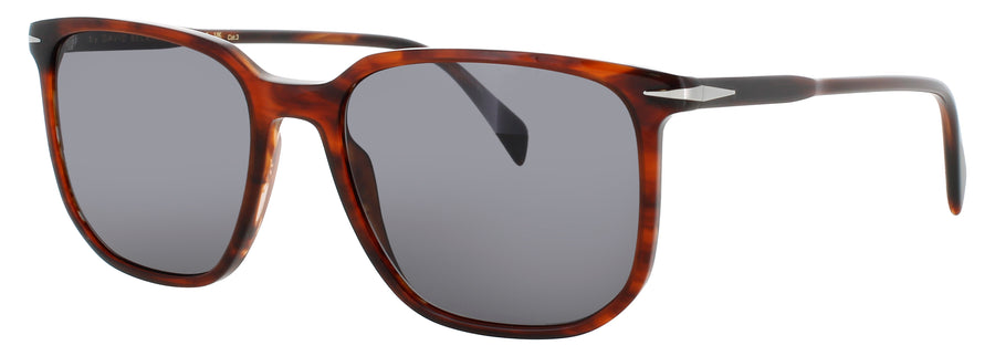 DAVID BECKHAM DB-1141/S Frame BROWN HORN Lens SMOKE