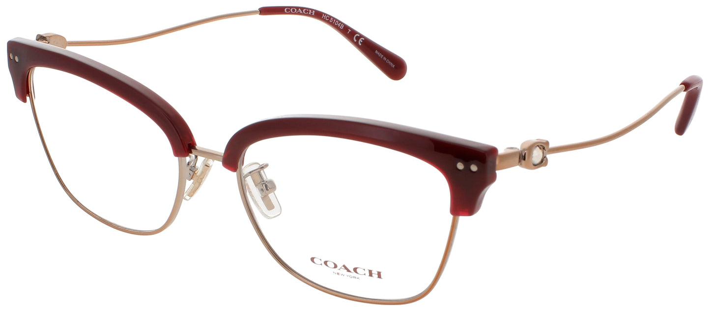 COACH 0HC5104B Frame BURGUNDY/ROSE GOLD Lens DEMO