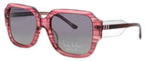 NICOLE MILLER SARDINIA Frame PINK STRIPE Lens LIGHT GREY POLARIZED