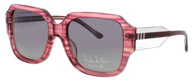 NICOLE MILLER SARDINIA Frame PINK STRIPE Lens LIGHT GREY POLARIZED