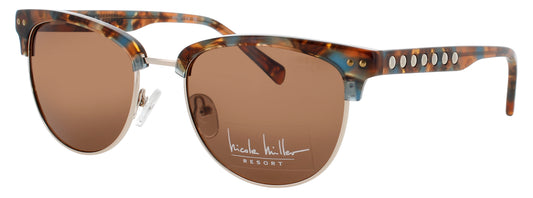 NICOLE MILLER ST PIERRE Frame MULTI BROWN Lens BROWN POLARIZED