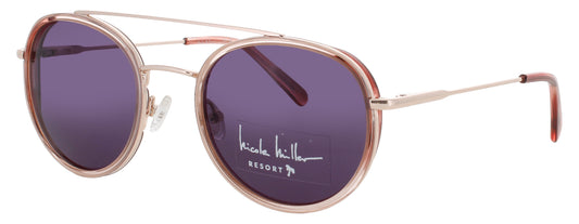 NICOLE MILLER PUNTA CANA Frame ROSE GOLD / ROSE Lens VIOLET POLARIZED