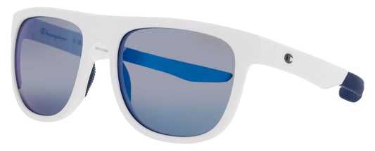 CHAMPION SOLD Frame MATTE WHITE Lens BLUE FLASH POLARIZED