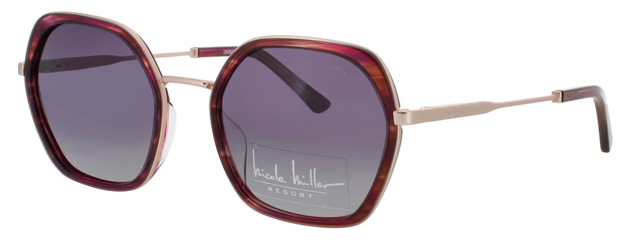 NICOLE MILLER BARLOW Frame PURPLE GRAIN Lens VIOLET GRADIENT POLARIZED