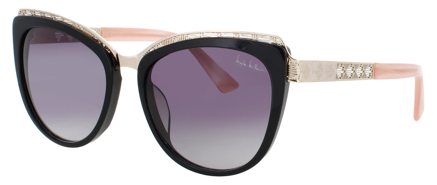 NICOLE MILLER TULIP Frame BLACK CORAL Lens DARK GREY GRADIENT