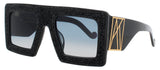 ANNA-KARIN KARLSSON MOTHER BEEP Frame BLACK CRYSTAL Lens GREY GRADIENT