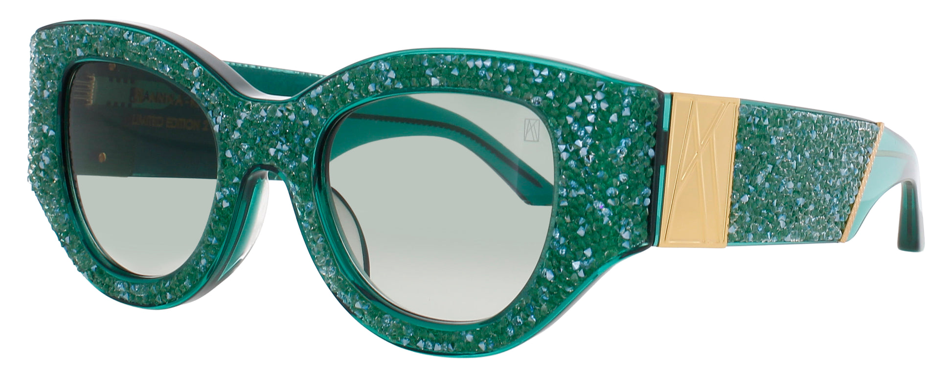 ANNA-KARIN KARLSSON LUCKY GOES TO VEGAS Frame EMERALD CRYSTAL Lens GREEN GRADIENT