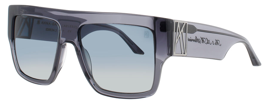 ANNA-KARIN KARLSSON MR 3 AM STORIES Frame GREY WHITE GOLD Lens BLUE GRADIENT