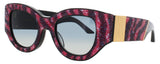 ANNA-KARIN KARLSSON LUCKY GOES TO VEGAS Frame CERISE ZEBRA Lens GREY GRADIENT