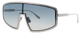 ANNA-KARIN KARLSSON SHADY LUV 2.4 Frame WHITE GOLD Lens GRADIENT BLUE MIRROR