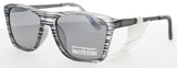 PERRY ELLIS PESUN095 Frame BLACK STRIPE Lens SMOKE SILVER FLASH