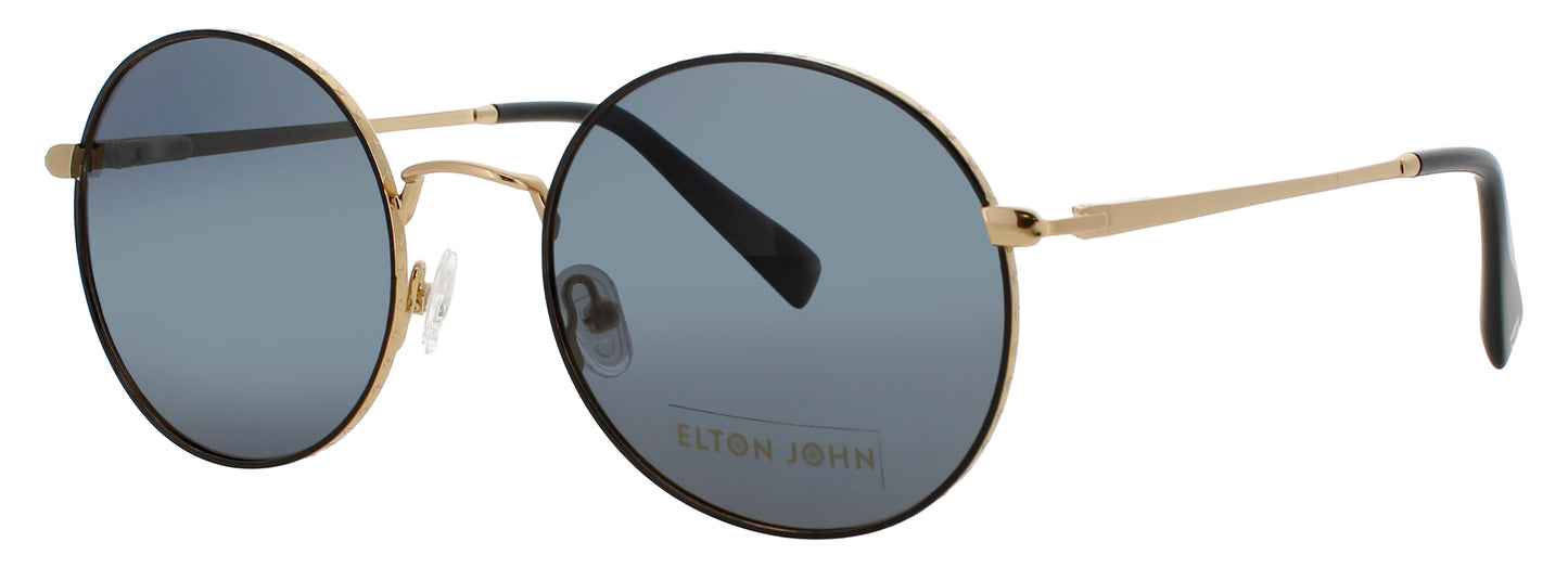 ELTON JOHN MALIBU Frame SHINY GOLD Lens BLUE TINT