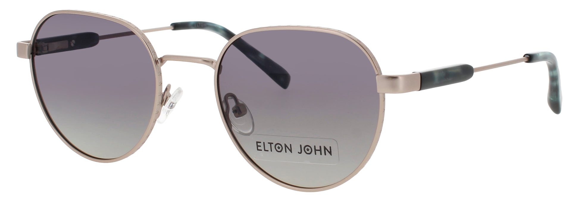 ELTON JOHN BOHEMIAN Frame MATTE GOLD Lens GREY TO BROWN GRADIENT